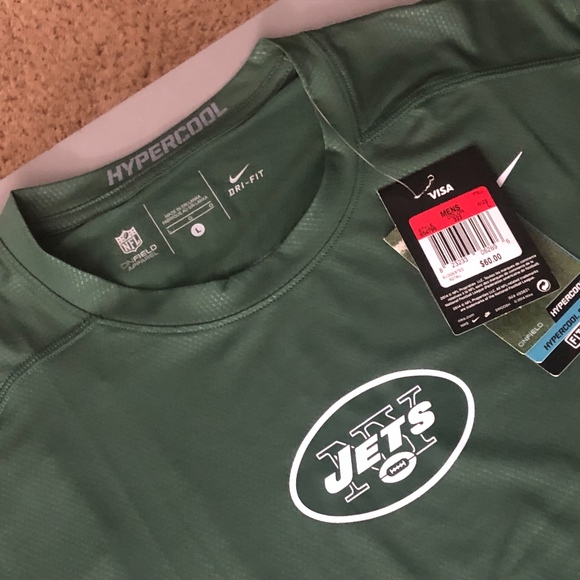 RARE 2014 Nike Dri-Fit New York Jets HYPERCOOL performance shirt sz L NWT - Picture 2 of 3